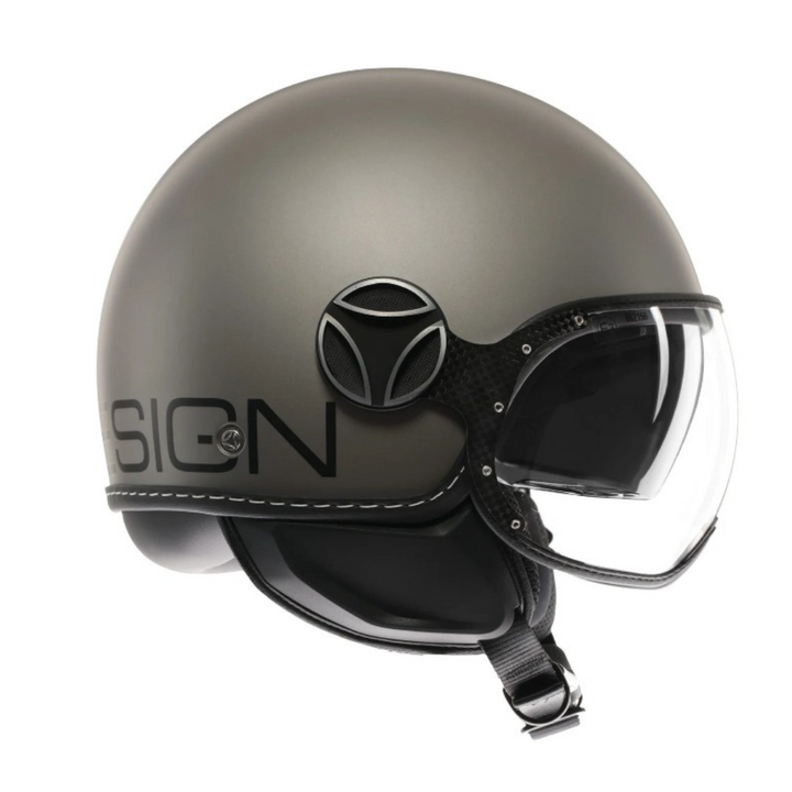 Casco Jet MomoDesign - Fgtr Evo - Mono Opaco Titanium Frost Nero