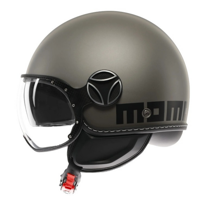 Casco Jet MomoDesign - Fgtr Evo - Mono Opaco Titanium Frost Nero