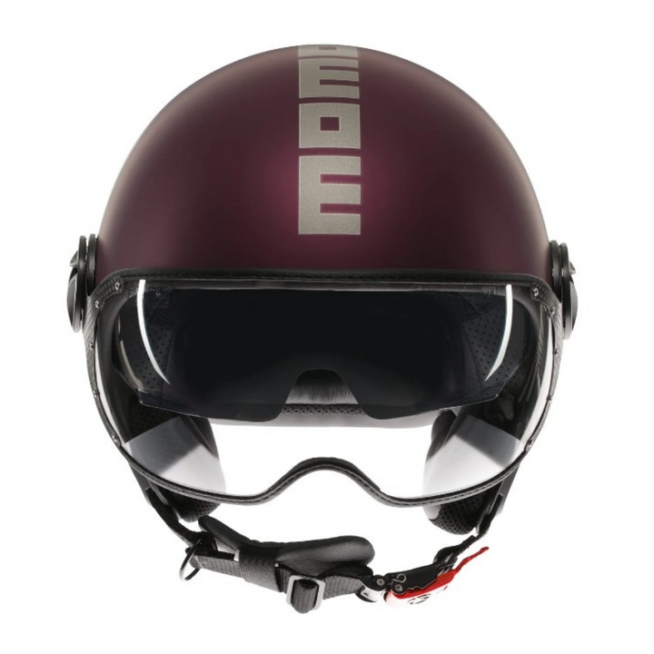 Casco Jet MomoDesign - Fgtr Evo - Mono Opaco Amarena Argento