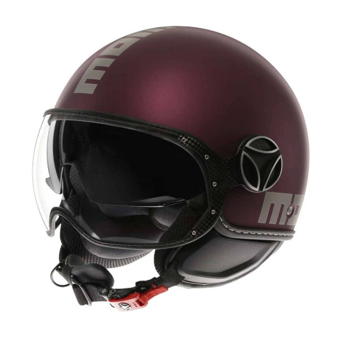 Casco Jet MomoDesign - Fgtr Evo - Mono Opaco Amarena Argento