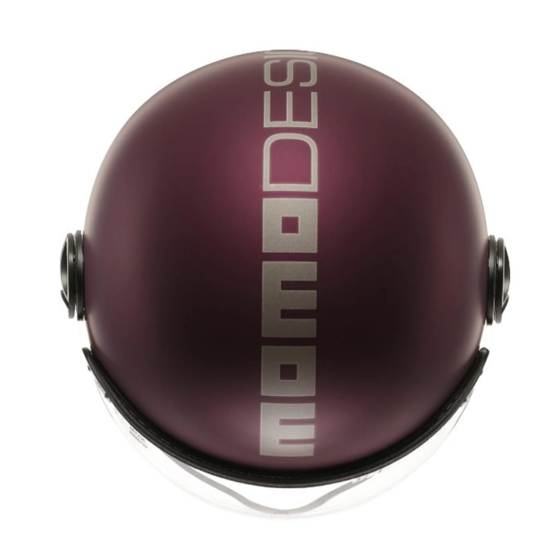 Casco Jet MomoDesign - Fgtr Evo - Mono Opaco Amarena Argento