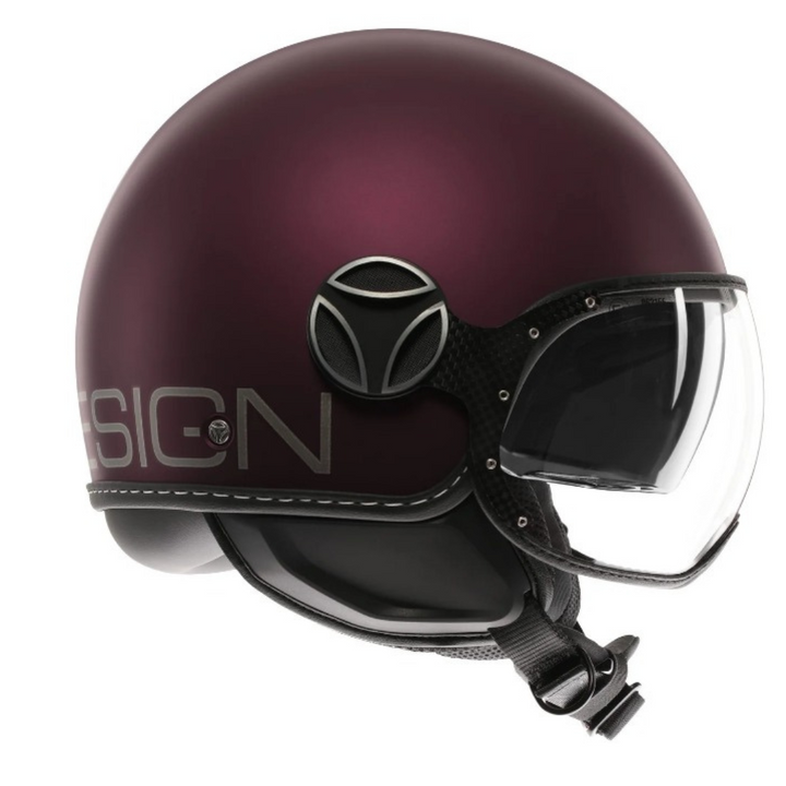 Casco Jet MomoDesign - Fgtr Evo - Mono Opaco Amarena Argento