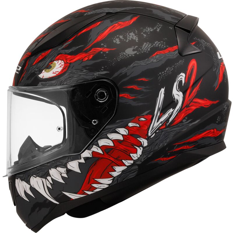 Casco Integrale LS2 Rapid II - Kaiju- Nero Rosso Bianco Opaco