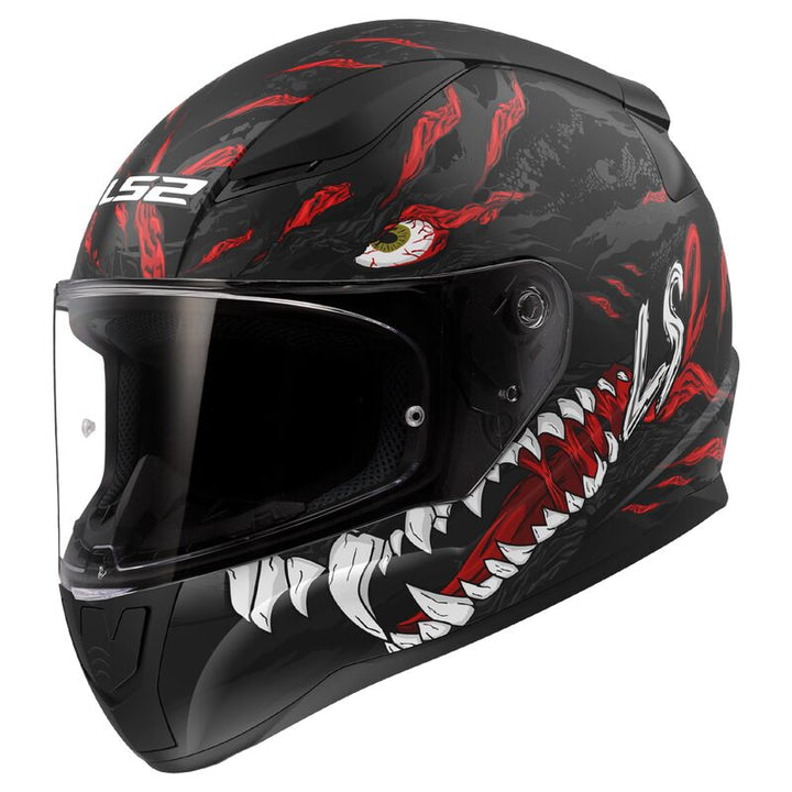 Casco Integrale LS2 Rapid II - Kaiju- Nero Rosso Bianco Opaco