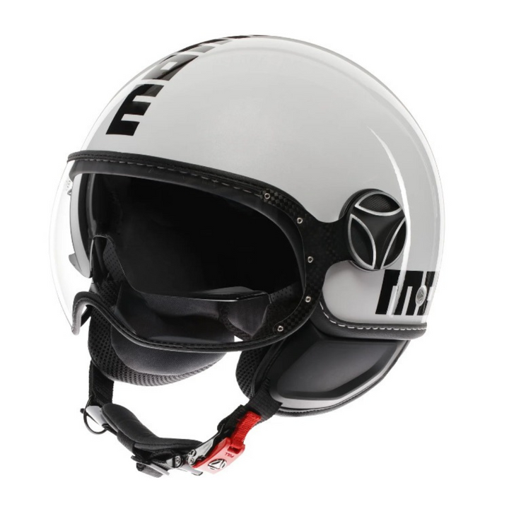 Casco Jet MomoDesign - Fgtr Evo - Mono Lucido Bianco Quarzo Nero