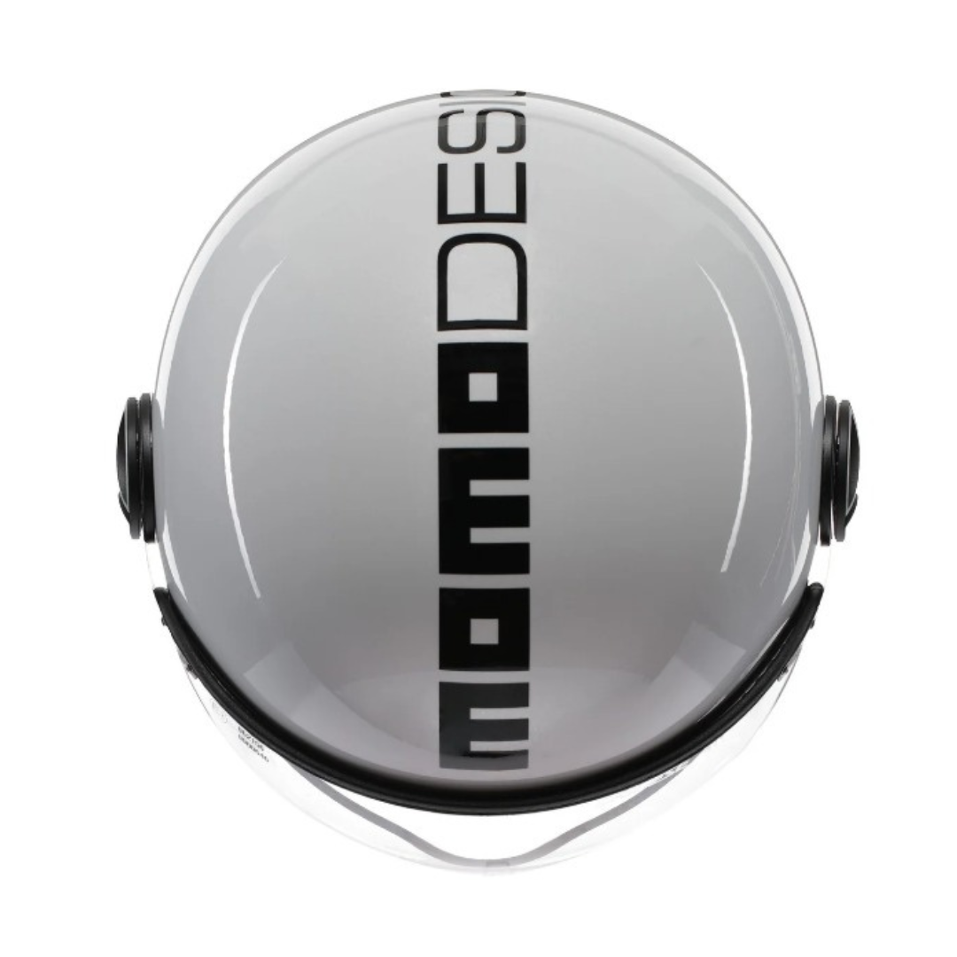 Casco Jet MomoDesign - Fgtr Evo - Mono Lucido Bianco Quarzo Nero