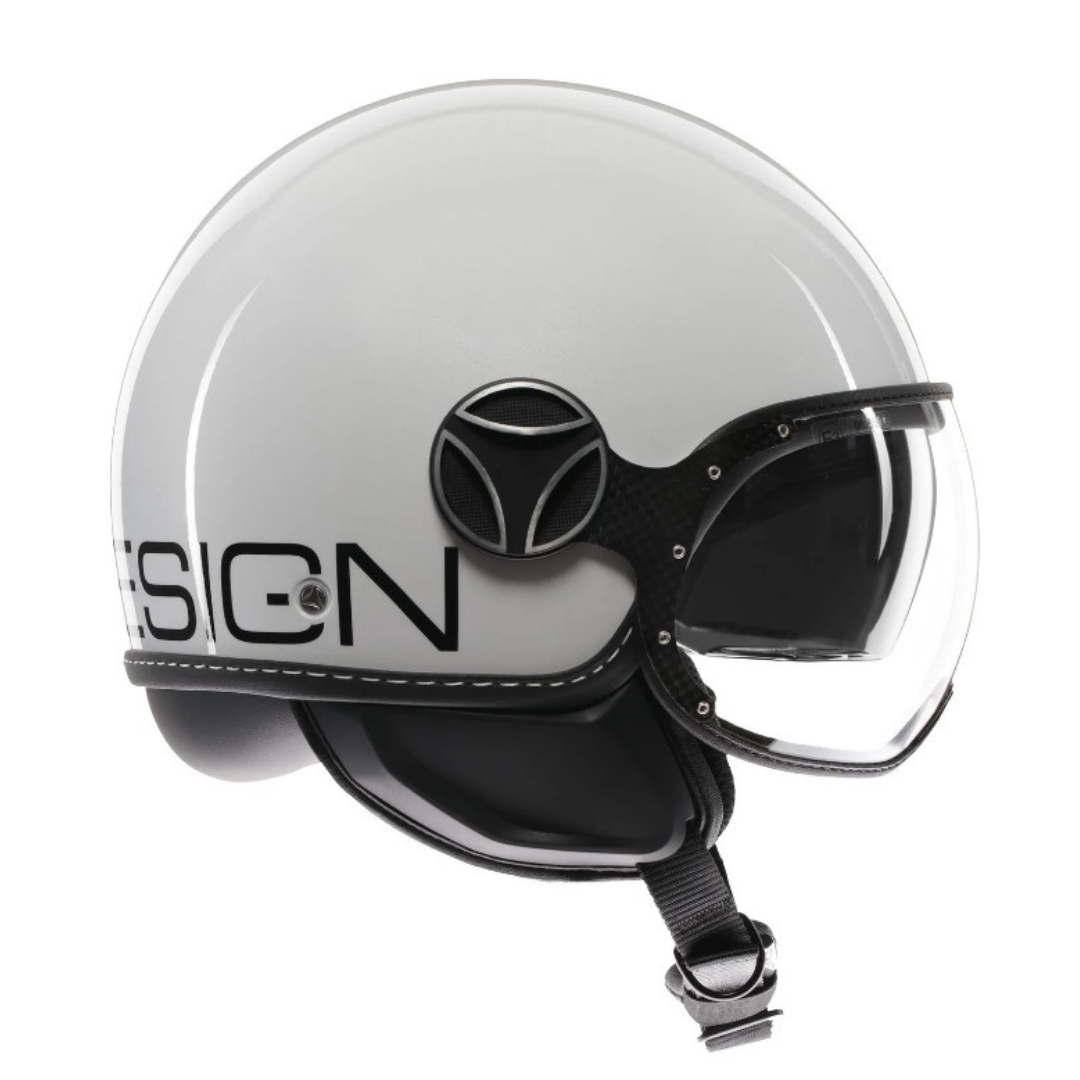 Casco Jet MomoDesign - Fgtr Evo - Mono Lucido Bianco Quarzo Nero