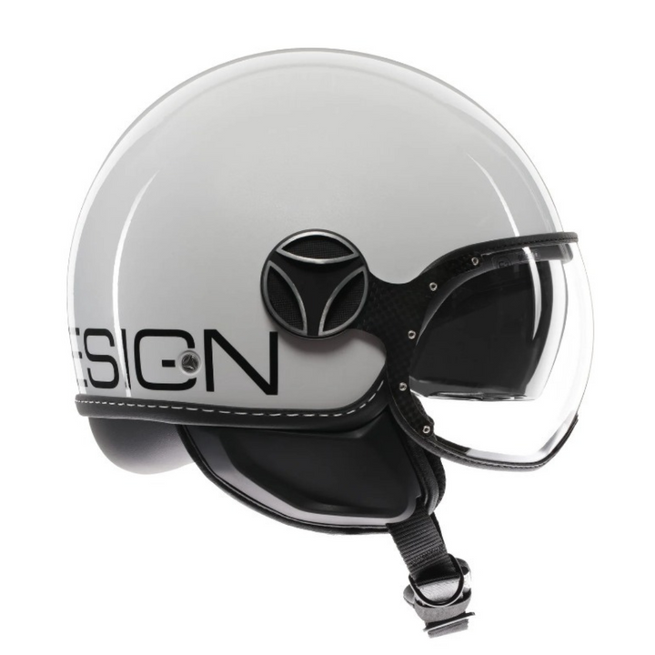 Casco Jet MomoDesign - Fgtr Evo - Mono Lucido Bianco Quarzo Nero