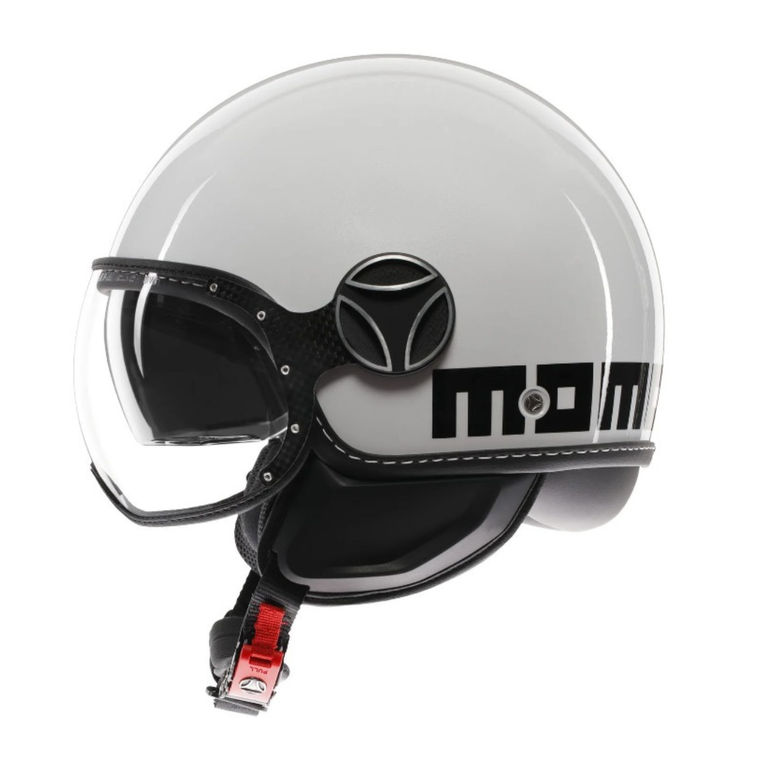 Casco Jet MomoDesign - Fgtr Evo - Mono Lucido Bianco Quarzo Nero