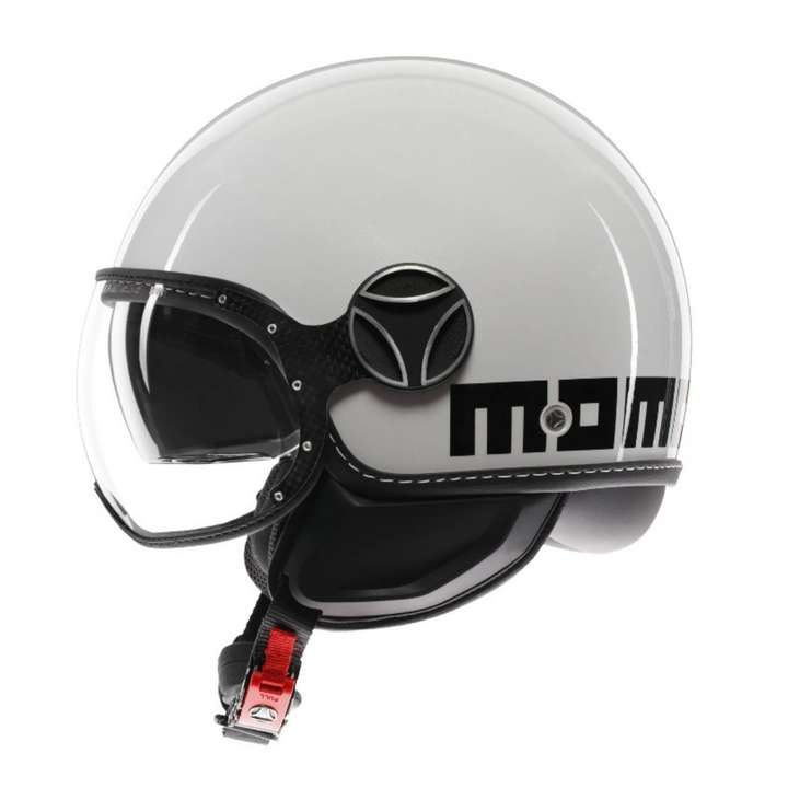 Casco Jet MomoDesign - Fgtr Evo - Mono Lucido Bianco Quarzo Nero