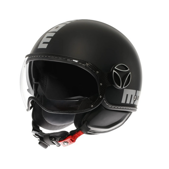 Casco Jet MomoDesign - Fgtr Evo - Mono Opaco Nero Argento