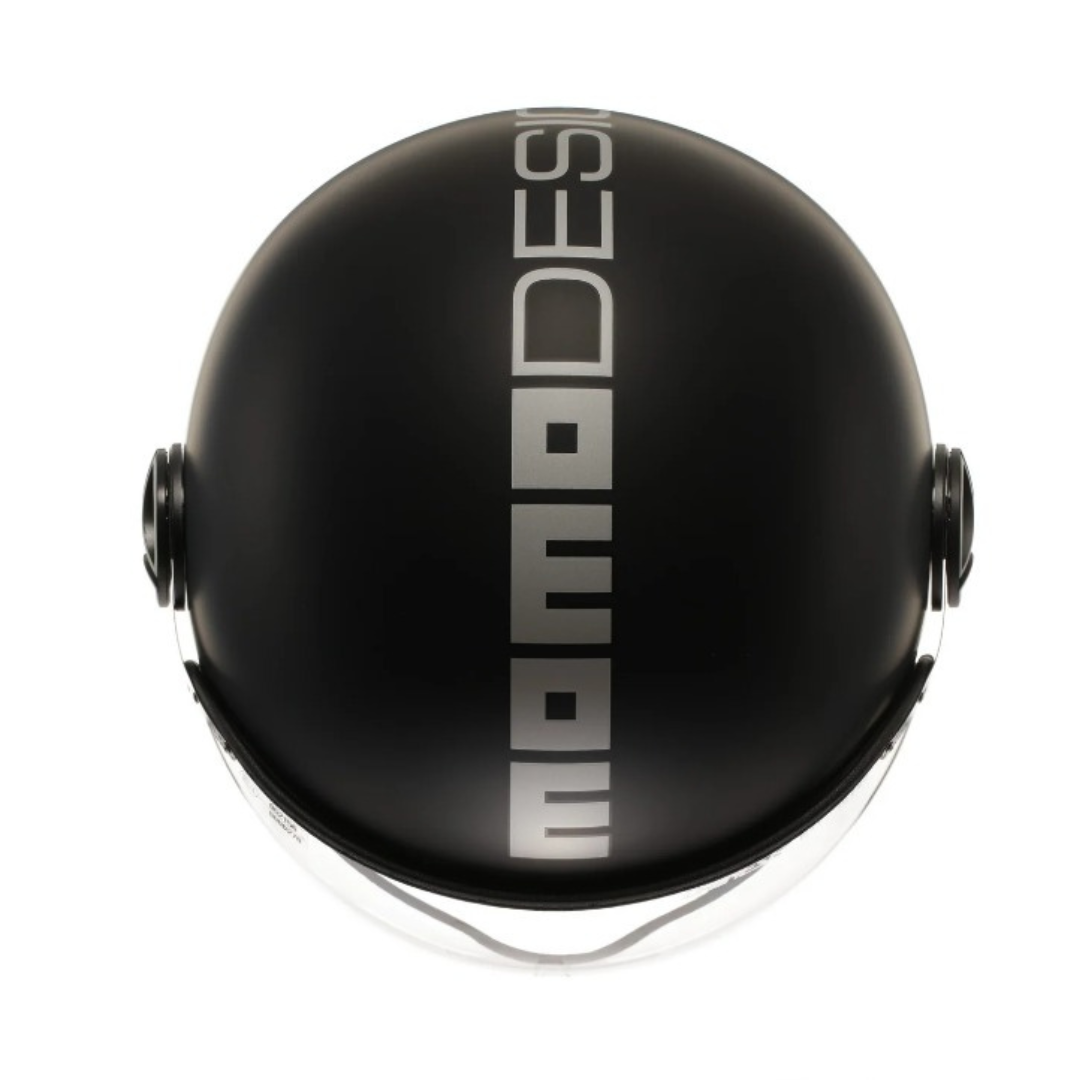 Casco Jet MomoDesign - Fgtr Evo - Mono Opaco Nero Argento