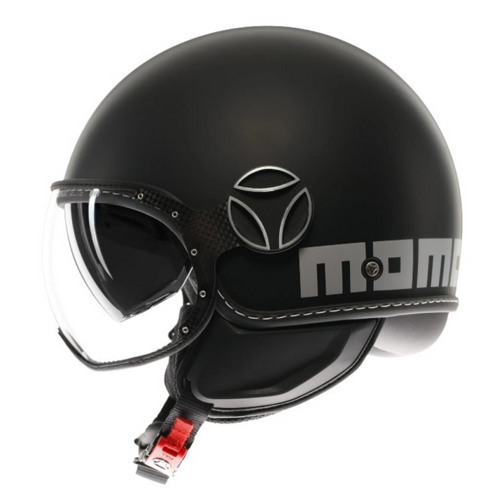 Casco Jet MomoDesign - Fgtr Evo - Mono Opaco Nero Argento
