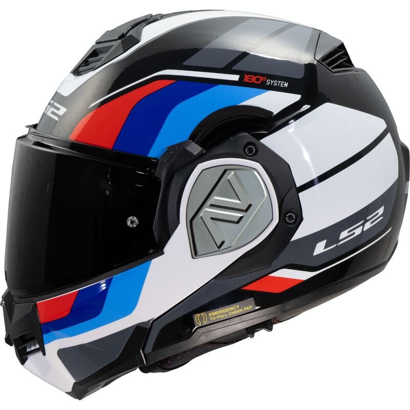 Casco Modulare LS2 Advant - Sport Nero Blu Rosso