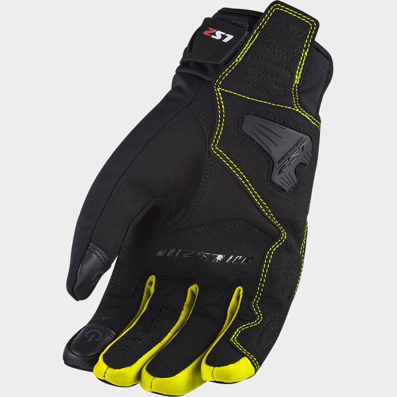 Guanti Moto LS2 Jet II Nero Giallo Fluo