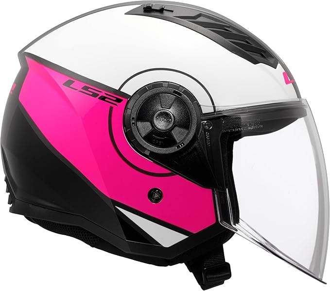 Casco Jet LS2 Airflow II - Cover Bianco Rosa