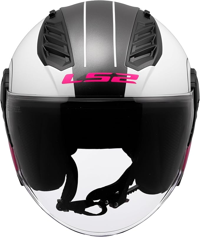 Casco Jet LS2 Airflow II - Cover Bianco Rosa