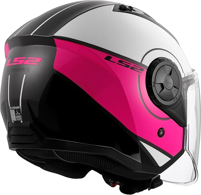 Casco Jet LS2 Airflow II - Cover Bianco Rosa