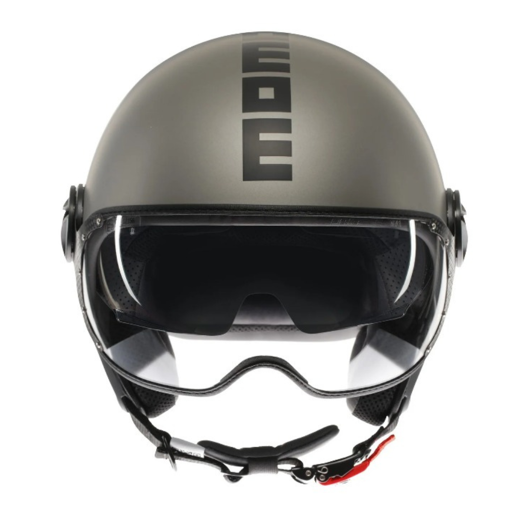 Casco Jet MomoDesign - Fgtr Evo - Mono Opaco Titanium Frost Nero