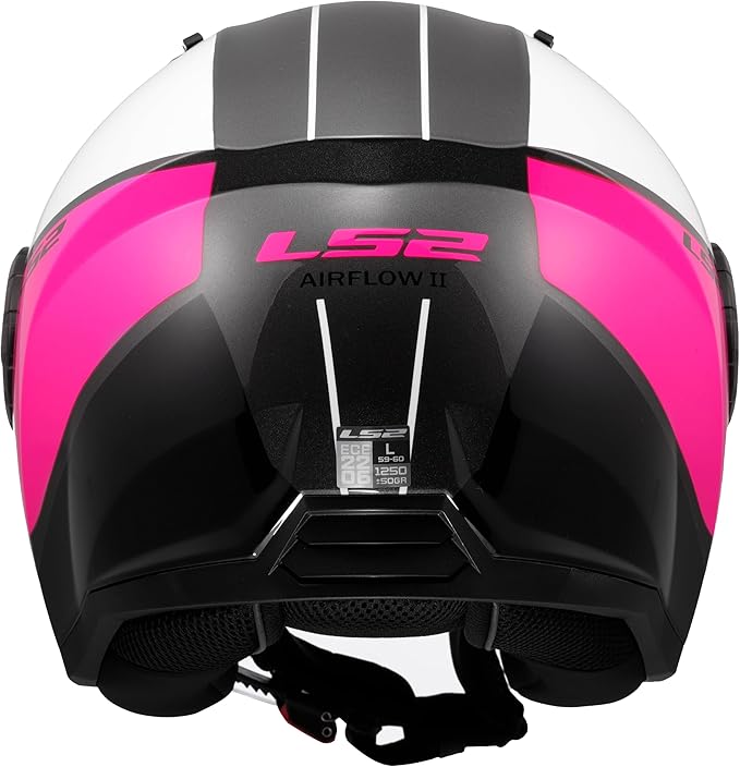 Casco Jet LS2 Airflow II - Cover Bianco Rosa