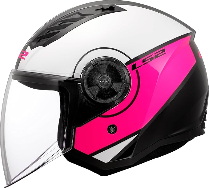 Casco Jet LS2 Airflow II - Cover Bianco Rosa