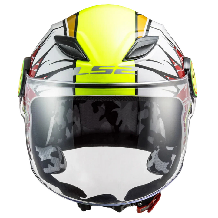 Casco Kid Jet LS2 Funny - Crunch - White HI-VIS Yellow
