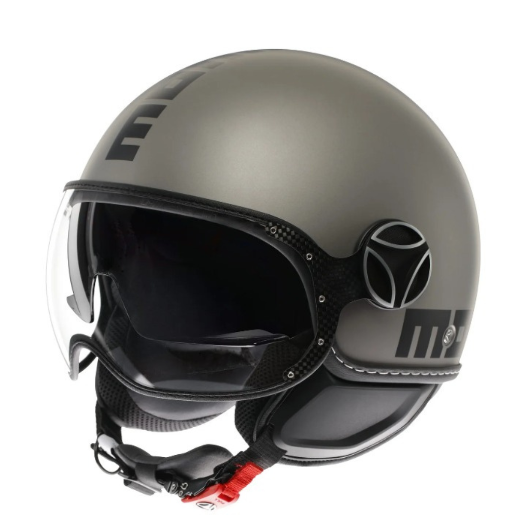 Casco Jet MomoDesign - Fgtr Evo - Mono Opaco Titanium Frost Nero