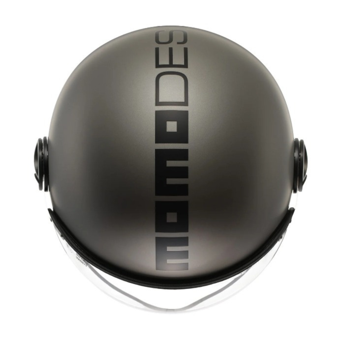 Casco Jet MomoDesign - Fgtr Evo - Mono Opaco Titanium Frost Nero