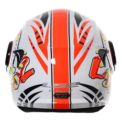 Casco Kid Jet LS2 Funny - Sluch - Red White