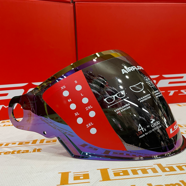 Visiera Lunga Casco LS2 Airflow II OF616 - Iridium Rainbow