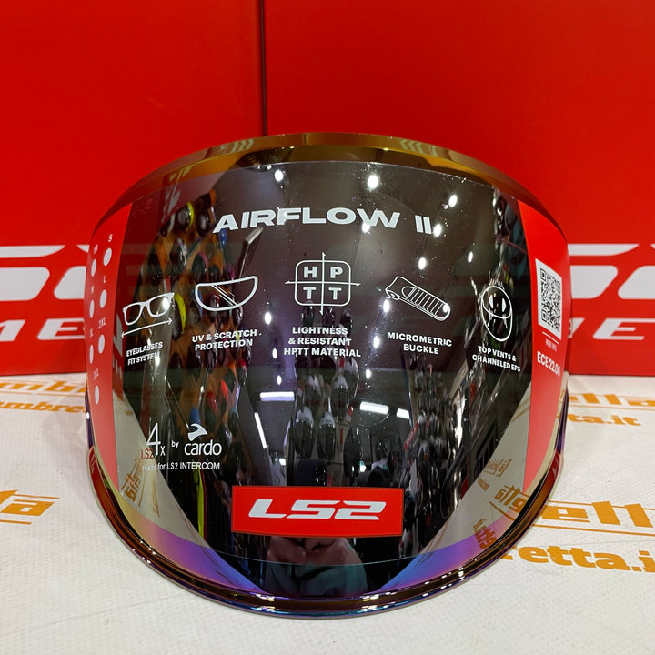 Visiera Lunga Casco LS2 Airflow II OF616 - Iridium Rainbow