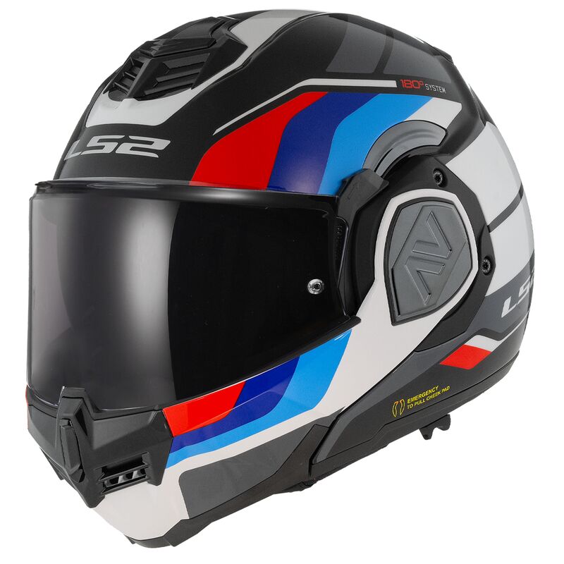 Casco Modulare LS2 Advant - Sport Nero Blu Rosso