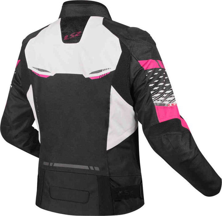 Giubbotto Moto Tecnico Sportivo Donna LS2 Apex Lady Nero-Bianco-Rosa