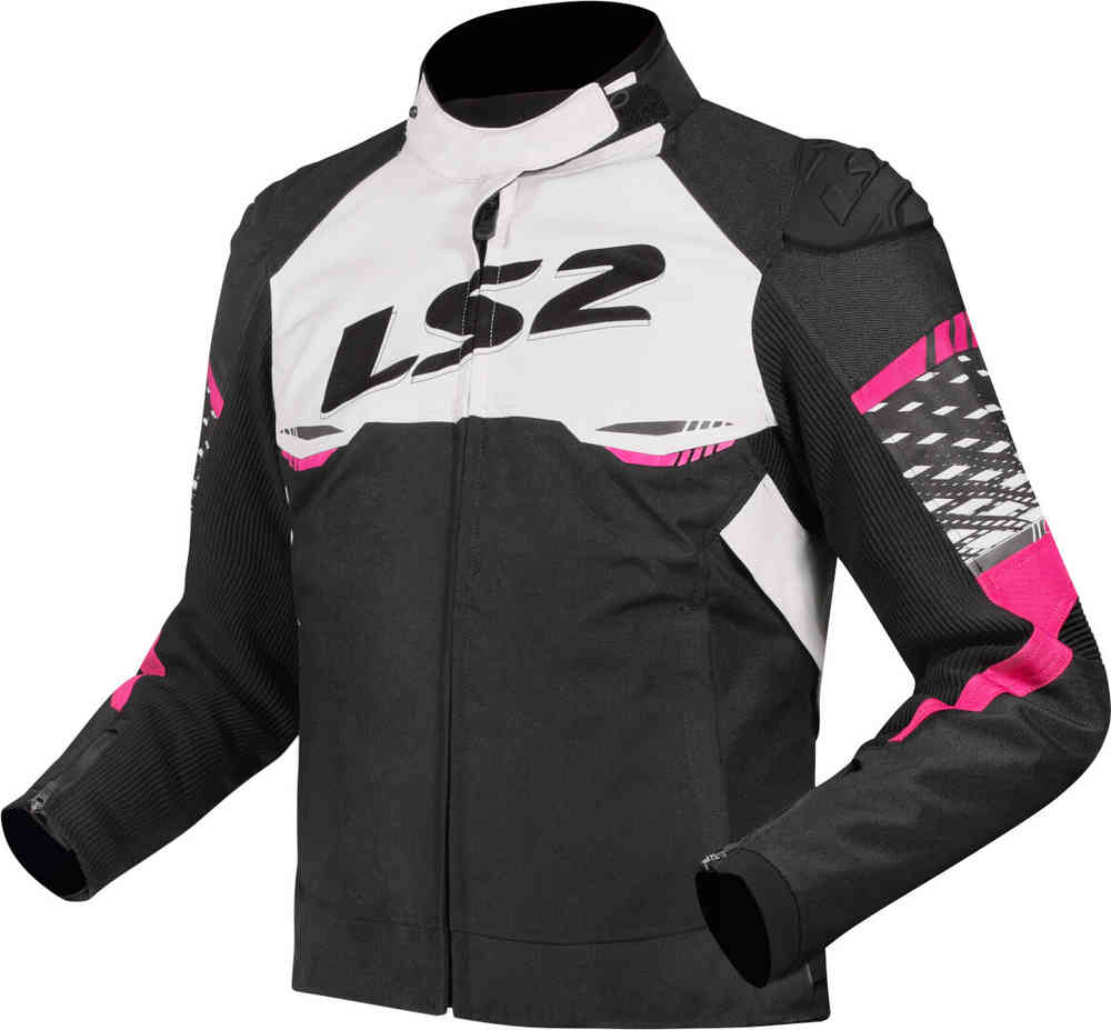 Giubbotto Moto Tecnico Sportivo Donna LS2 Apex Lady Nero-Bianco-Rosa