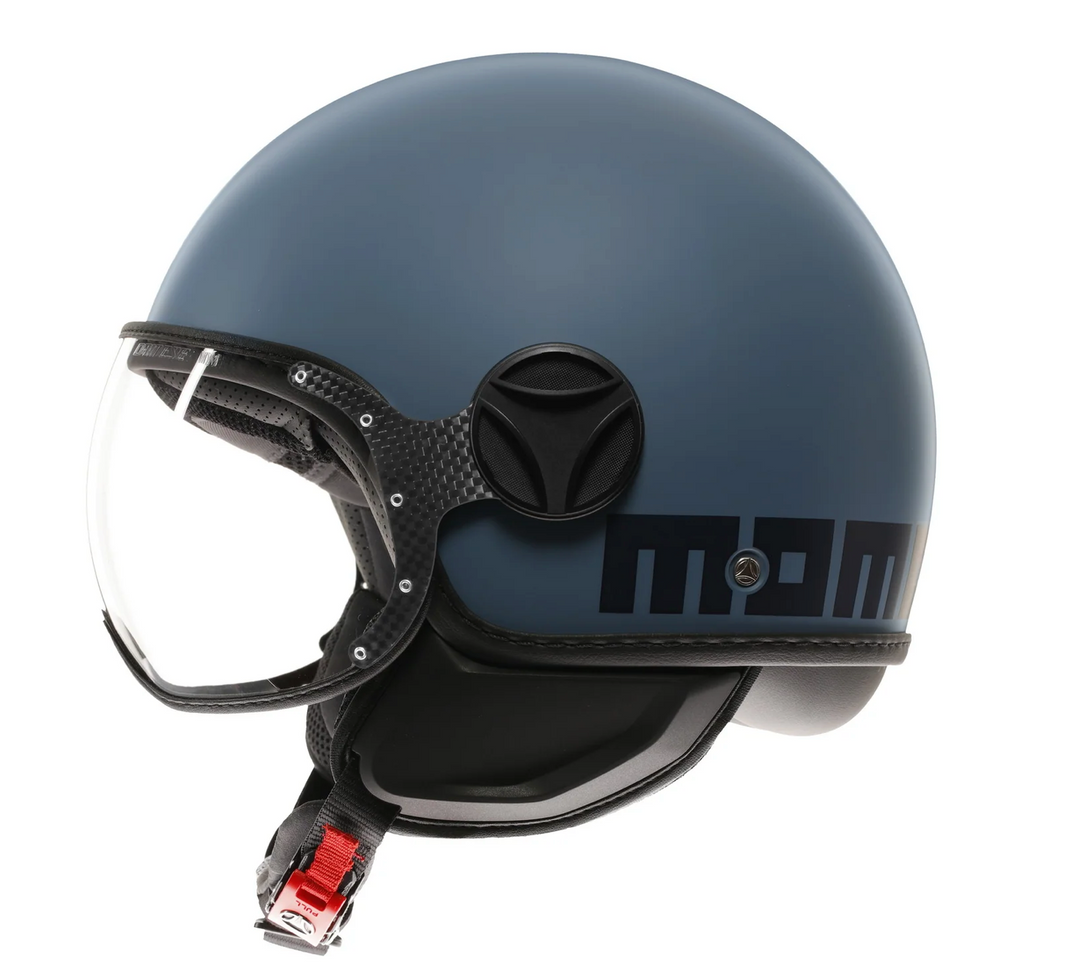 Casco Jet MomoDesign - Fgtr Classic - Mono Opaco Dusty Blu