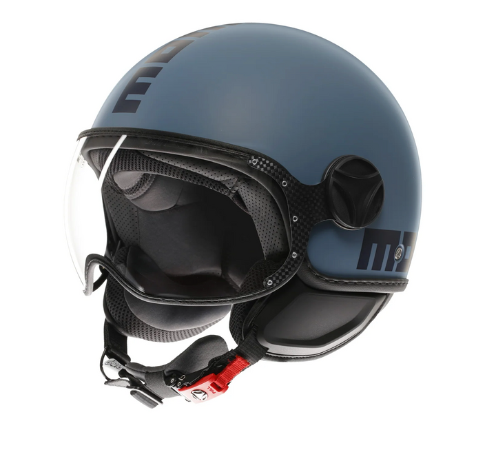 Casco Jet MomoDesign - Fgtr Classic - Mono Opaco Dusty Blu
