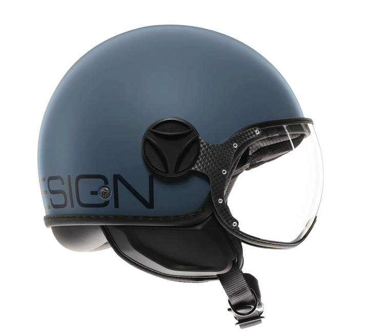 Casco Jet MomoDesign - Fgtr Classic - Mono Opaco Dusty Blu