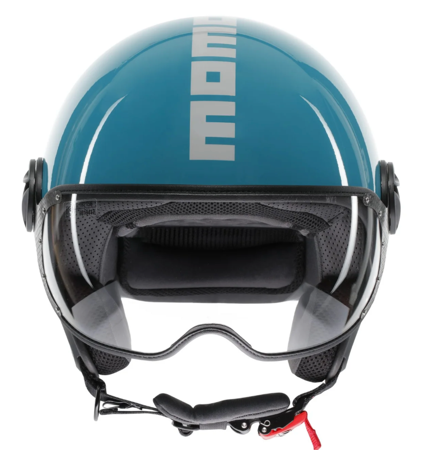 Casco Jet MomoDesign - Fgtr Classic - Candy Blu Lago Bianco