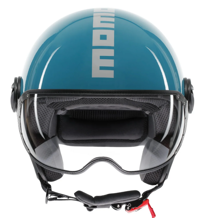 Casco Jet MomoDesign - Fgtr Classic - Candy Blu Lago Bianco