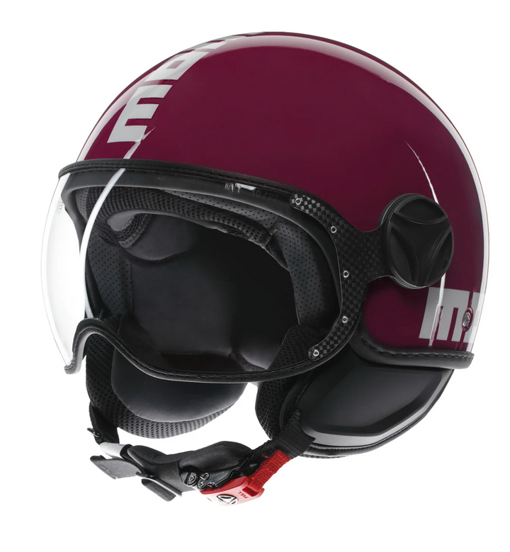 Casco Jet MomoDesign - Fgtr Classic - Candy Prugna Bianco