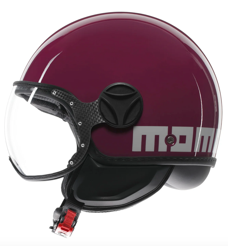 Casco Jet MomoDesign - Fgtr Classic - Candy Prugna Bianco