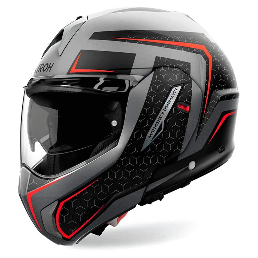 Casco Modulare Airoh - Mathisse II - Magnet Grigio Rosso Opaco