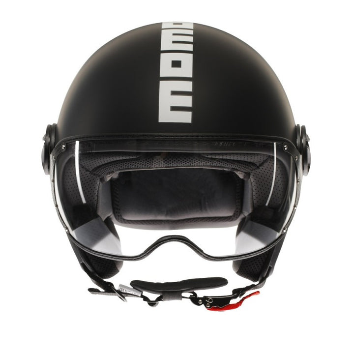 Casco Jet MomoDesign - Fgtr Classic - Mono Opaco Nero Bianco