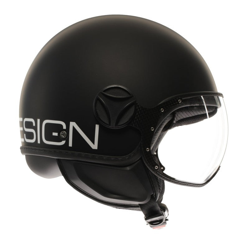 Casco Jet MomoDesign - Fgtr Classic - Mono Opaco Nero Bianco