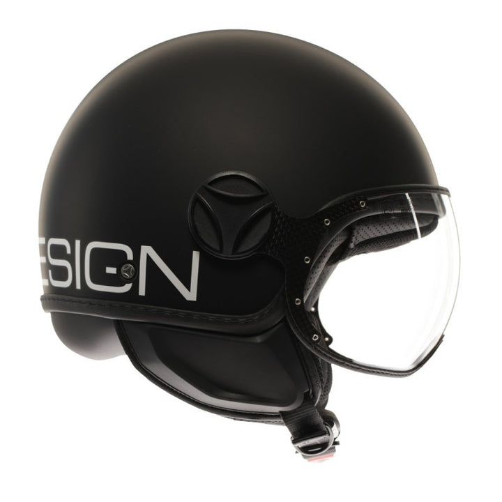 Casco Jet MomoDesign - Fgtr Classic - Mono Opaco Nero Bianco