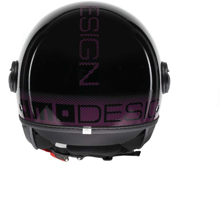 Casco Jet MomoDesign - Fgtr Classic - Stripes Nero Fucsia