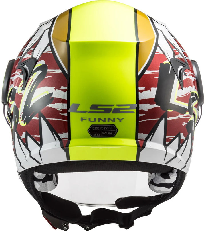 Casco Kid Jet LS2 Funny - Crunch - White HI-VIS Yellow