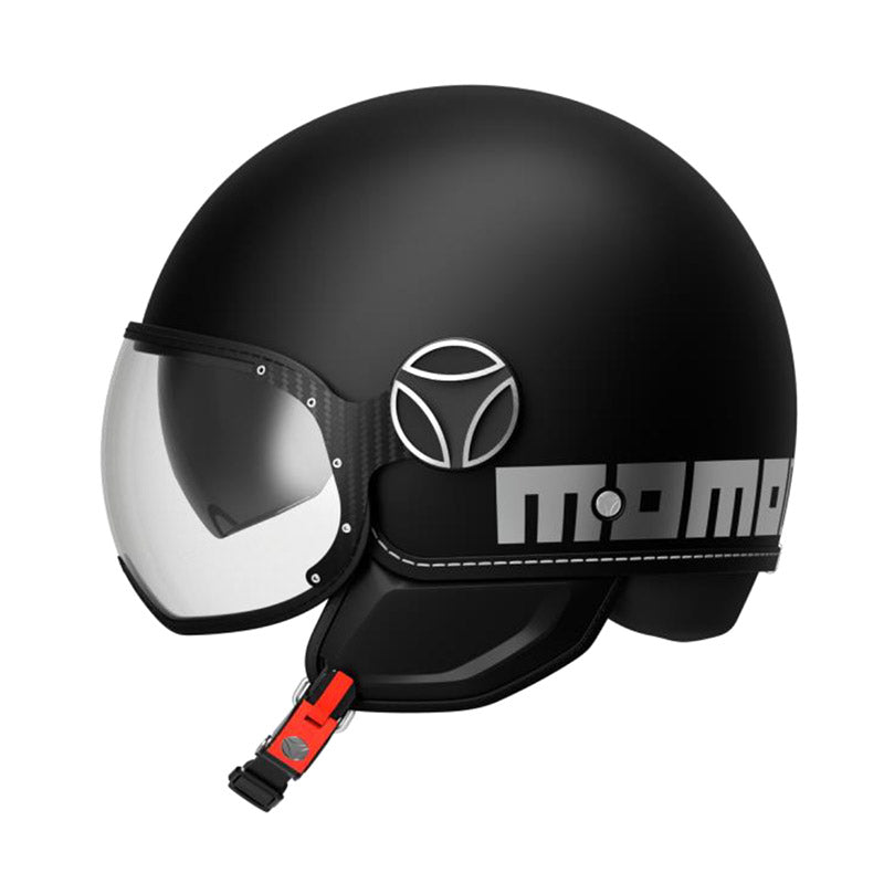 Casco Jet MomoDesign - Fgtr Evo - Mono Opaco Nero Argento