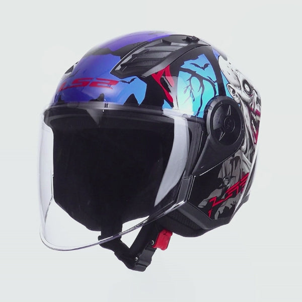 Casco Jet LS2 Airflow II - Zombie