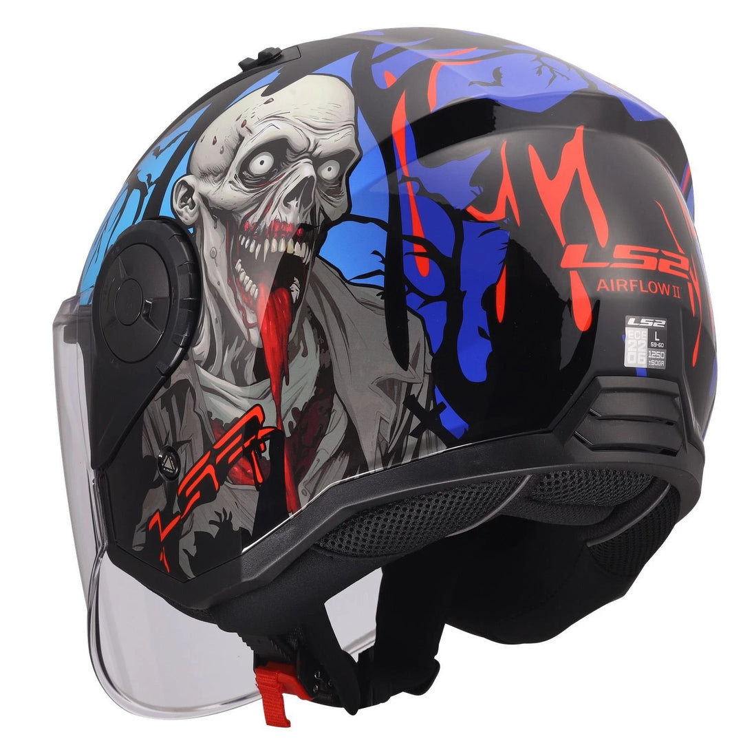 Casco Jet LS2 Airflow II - Zombie